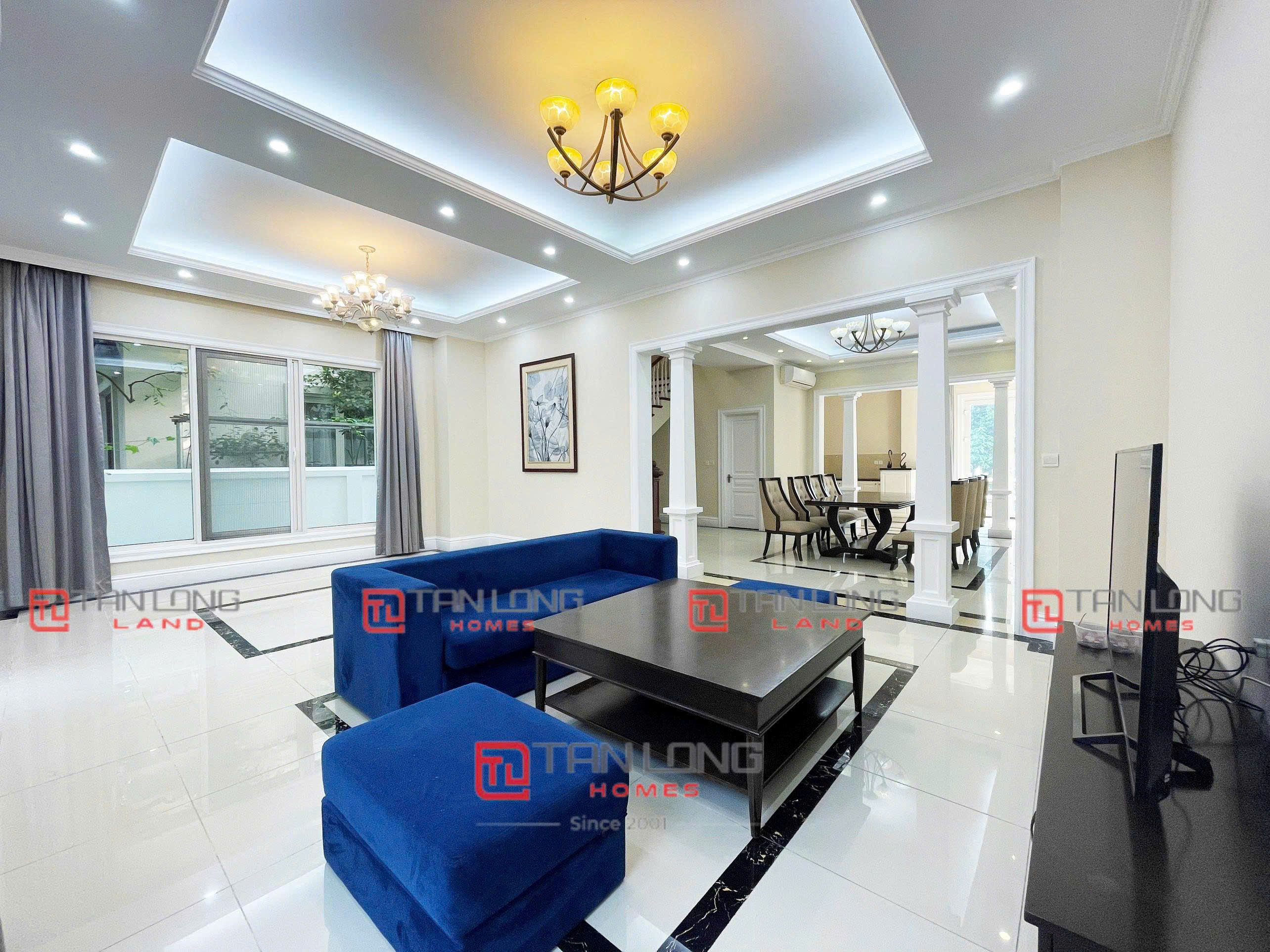 Cho thuê biệt thự căn góc đơn lập Vinhomes Riverside - DT: 330m2/4PN full nội thất 